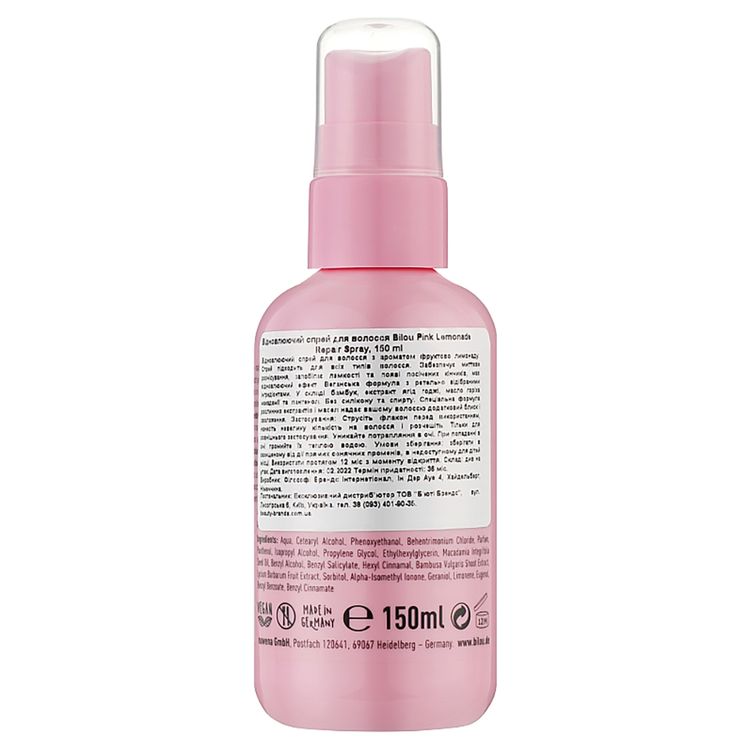 Bilou Pink Lemonade Repair Spray відновлюючий спрей для волосся 150 мл