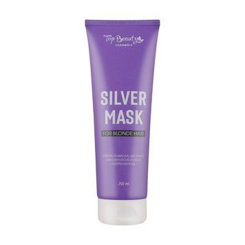 Маска срібляста для світлого волосся нейтралізуюча тонуюча TOP BEAUTY Silver Mask for Blonde Hair