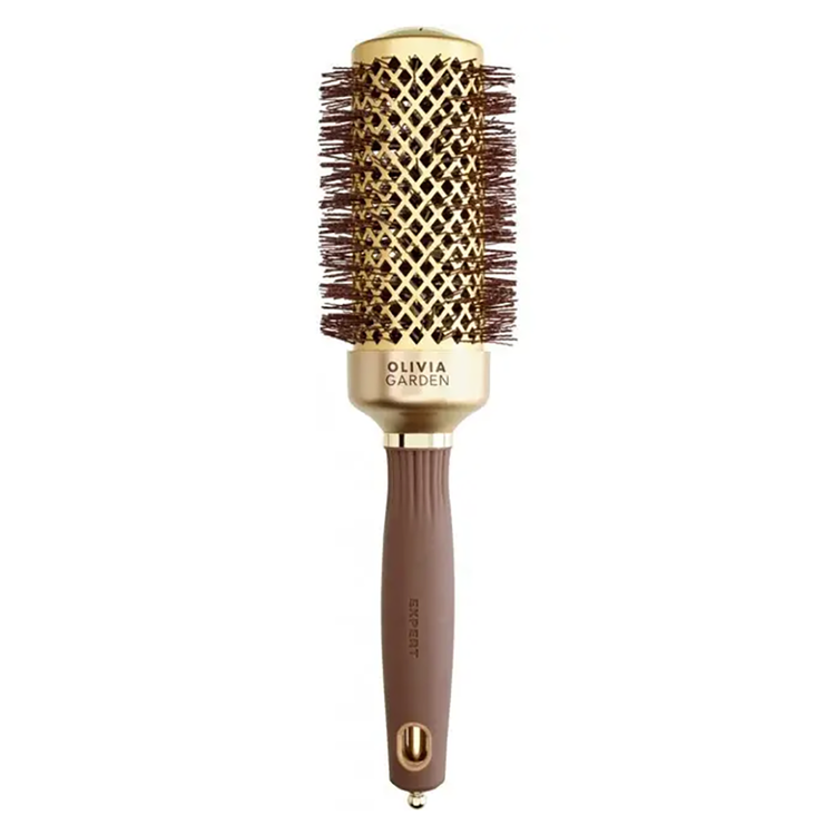 Olivia Garden Expert Blowout Shine Wavy Bristles Gold&Brown 45 мм