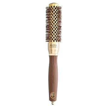 Olivia Garden Expert Blowout Shine Wavy Bristles Gold&Brown 25 мм