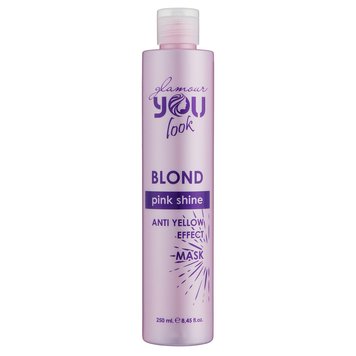 YouLook Blond PINK SHINE Anti Yellow Effect MASK маска для збереження кольору 250 мл