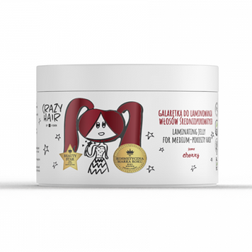 HiSkin Crazy Hair Mask Laminating Jelly For Medium-Porosity Hair Cherry Маска-желе для ламінування волосся з середньою пористістю Вишня 300 мл