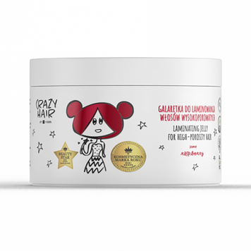 HiSkin Crazy Hair Mask Laminating Jelly For High-Porosity Hair Raspberry Маска-желе для ламінування волосся з високою пористістю Малина 300 мл