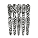 Hair Expert Clip Зажими-крокодили, х5, Зебра