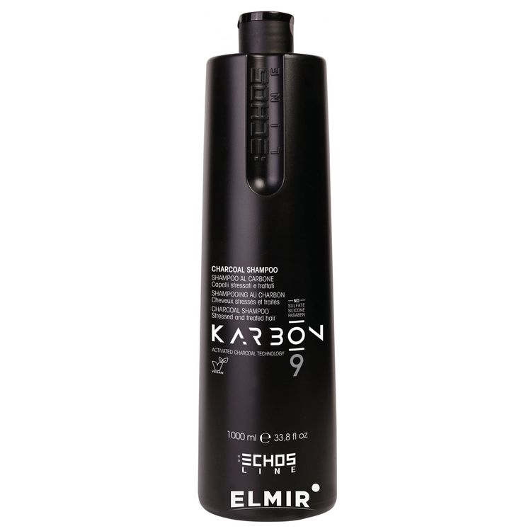 Шампунь для волосся з активованим вугіллям Echosline Karbon 9 Shampoo 350 мл