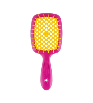 Гребінець Janeke SUPERBRUSH-small FUCHSIA/YELLOW.86SP234 FY