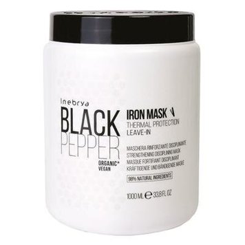 Маска зміцнююча незмиваюча для неслухняного волосся Inebrya Black Pepper Iron Mask, 1 л