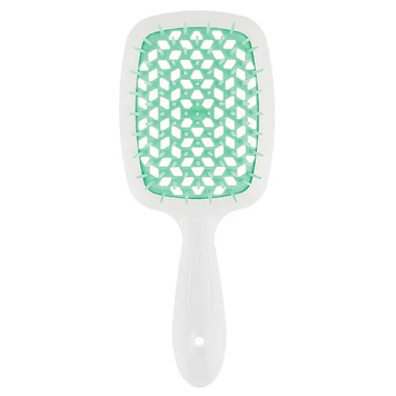 Janeke SUPERBRUSH WHITE/GREEN. Гребінець арт. SP226BIA VER