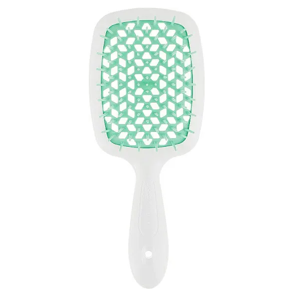 Janeke SUPERBRUSH WHITE/GREEN. Расческа арт. SP226BIA VER