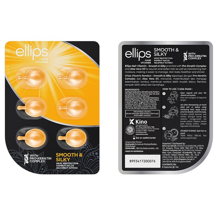 Ellips Hair Vitamin безупречный шелк с прокератиновым комплексом 6х1 мл