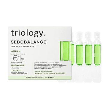 Балансирующая сыворотка для кожи головы, склонной к жирности Triology Sebobalance Intensive Ampoules
