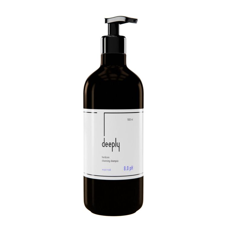 Шампунь глубокой очистки deeply Hardcore Cleansing Shampoo жесткий 8.0 pH 1000 мл