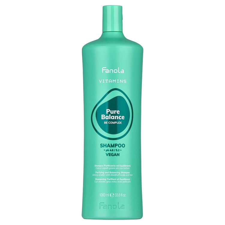 Fanola Vitamins Pure Balance Be Complex Shampoo Vegan Шампунь против жирной кожи головы 1000 мл