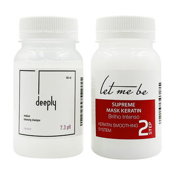 Кератин Let Me Be Supreme + Deeply Medium Cleansing Shampoo 7.3 pH 100+100 мл